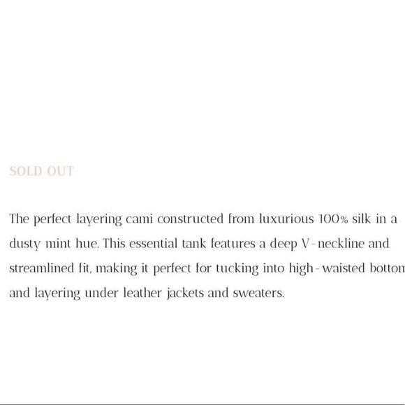 Anine Bing Gwyneth Silk Camisole Dusty Rose - Picture 4 of 8